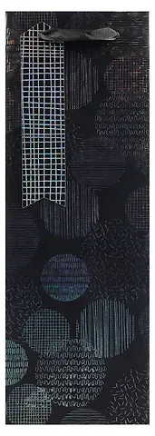 Пакет бутылочный 34*12,5*11 "Black" бум.мат.ламинат