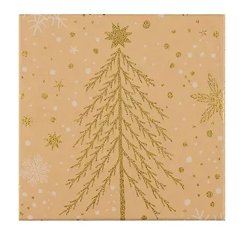 Коробка подарочная "Craft snowflaces" 18*18*7,5см, Новый год, картон