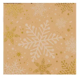 Коробка подарочная "Craft snowflaces" 20*20*9,5см, Новый год, картон
