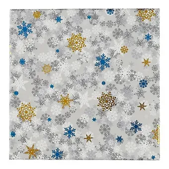 Коробка подарочная "Snowflaces"  18*18*7,5см, Новый год, картон