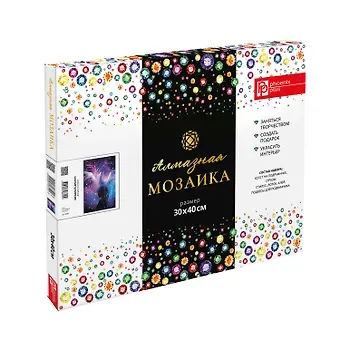 Набор для творчества. Алмазная мозаика Phoenix plus на подрамнике "Звездный дракон", 30 х 40 см
