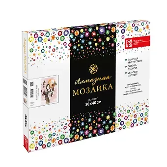 Набор для творчества. Алмазная мозаика Phoenix plus на подрамнике "Малина by Lina Kreida", 30 х 40 см