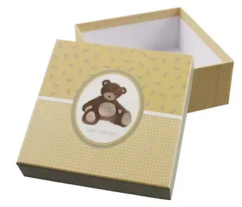 Коробка подарочная "Cute bear" 15,5*15,5*6,5см, картон