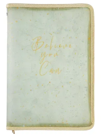Папка на молнии А4 "Belive you can" пластик