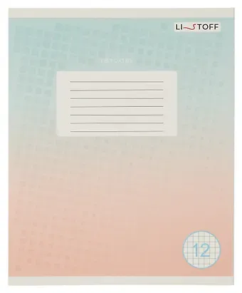 Тетрадь в клетку Listoff, "Моя тетрадь (Универсальная плашка)", 12 листов, в ассортименте