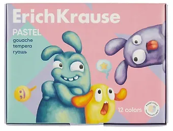 Краски гуашевые 12цв 20мл "Jolly Friends Pastel" к/к, ERICH KRAUSE