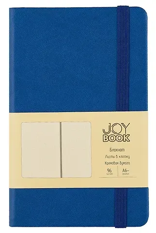 Записная книжка А6- 96л кл. "JOY BOOK. Синее озеро" 7БЦ, иск.кожа, тонир.форзац, тонир.блок, скругл.углы, сшит.блок, ляссе, резинка, карман на задн.форзаце