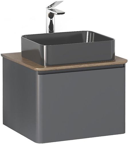 Тумба под раковину Raval Morelle 60 Mrl0160PA-TRL подвесная Антрацит Трюфель 23712₽