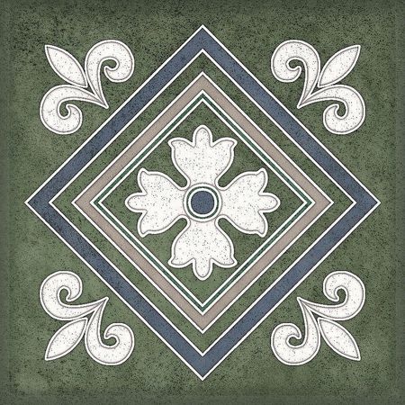 Керамическая плитка Керлайф Smalto Decor 2 Verde 924214 15x15 см 2028₽