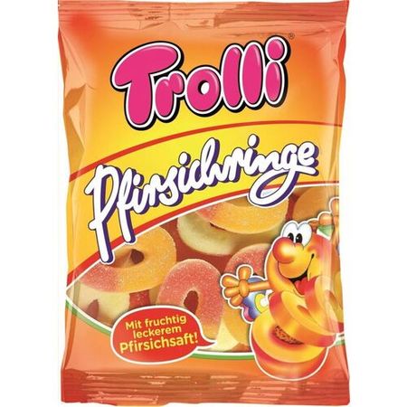 Жевательный мармелад Trolli Персиковые колечки, 150 г