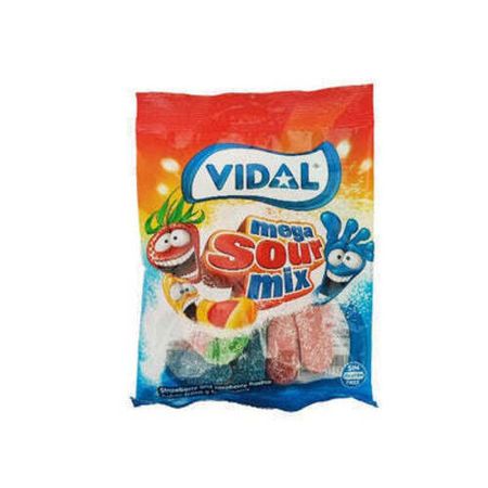 Жевательный мармелад VIDAL Mega Sour mix, 90 г