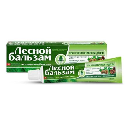 Лесной бальзам паста зубная кора дуба 75г 150₽