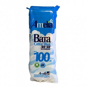 Амелия вата Зиг-Заг хирургическая нестерильная 100г 114₽