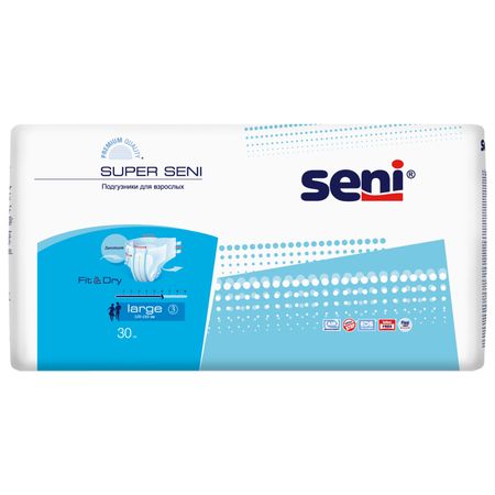 Сени супер подгузники эйр лардж N30 2686₽