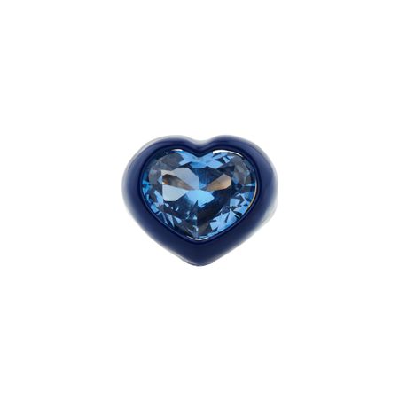 Dan Les Rues Синее кольцо из серебра с цирконием в форме сердца LUX BLUE AND BLUE