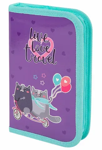 Пенал 1отд. "Bike cats" 19*11см, лам.картон, инд. уп.