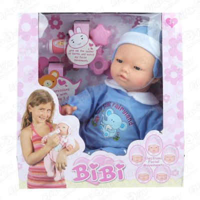 Пупс Lanson Toys Bibi с подвижной мимикой говорящий 47см с 3лет купить недорого