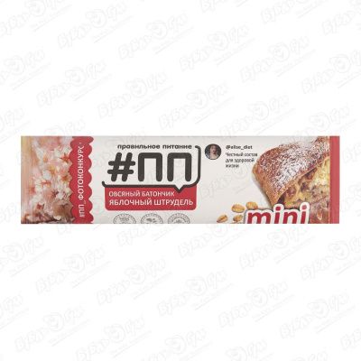 Батончик овсяный mini Яблочный штрудель 25г
