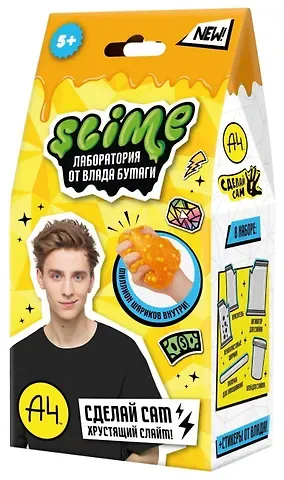 Игрушка для детей старше 5-и лет модели "Slime лаборатория" Влад А4, Crunch slime 100 г