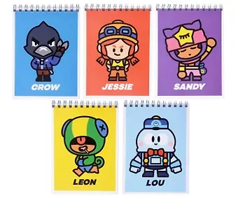 Блокнот А6 40л нелин. "Lou, Crow, Sandy, Jessie, Leon" спираль, ассорти