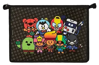 Папка для тетрадей А4 "Brawl Stars. Бравлы-герои" молния, пластик