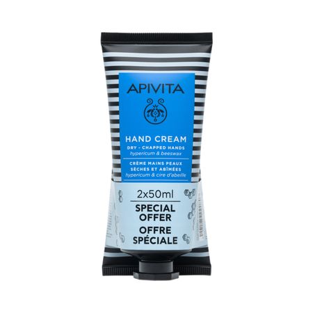 Апивита набор крем для сухих и потрескавшихся рук со Зверобоем и Пчелиным воском 250мл 1184₽
