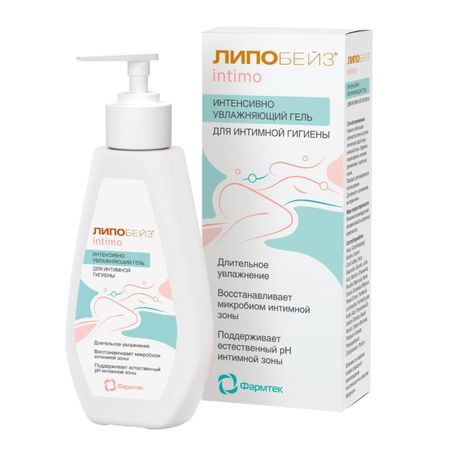 Липобейз Интимо гель для интимной гигиены интенсивно увлажняющий 200мл 480₽