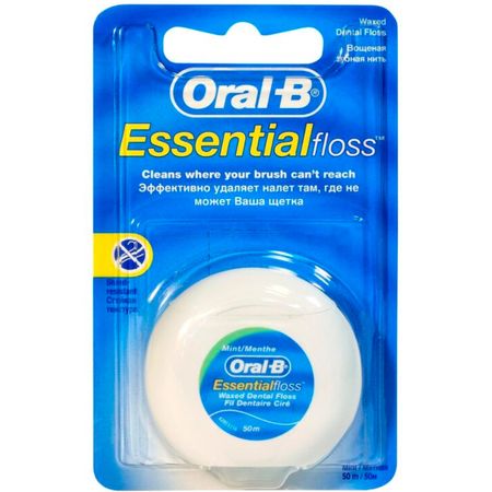 Зубная нить Oral-B Essential вощеная мятная 50 м 360₽