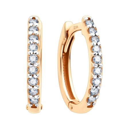 Золотые серьги с фианитами 20130₽