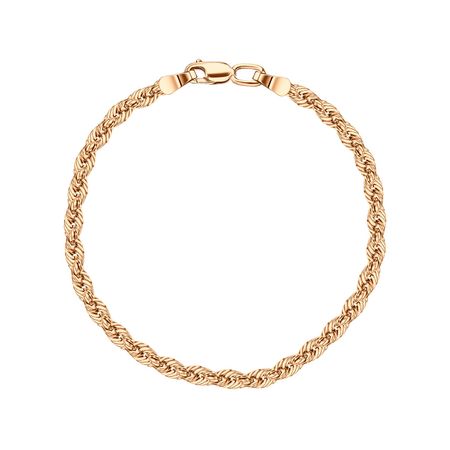 Золотой пустотелый браслет Веревка 21410₽