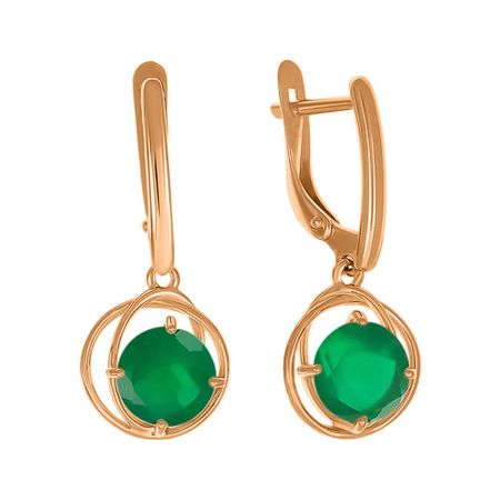 Золотые серьги с агатом 54990₽