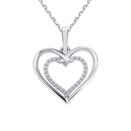 Подвеска TALANT Сердце из серебра с фианитами 990₽