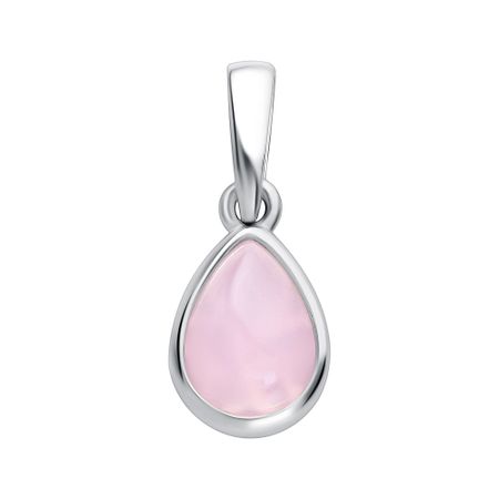 Серебряная подвеска с фианитом и родированием 590₽