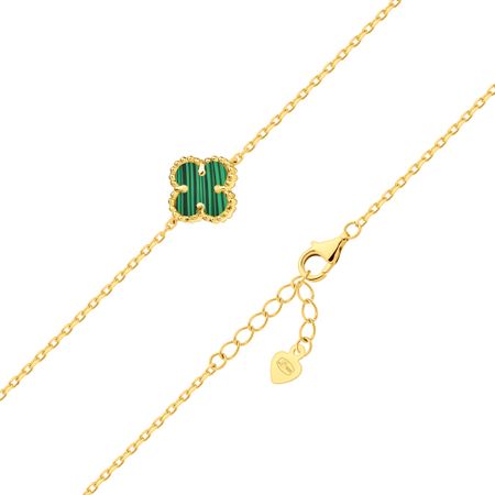 Серебряный браслет с пластиком и позолотой 3030₽