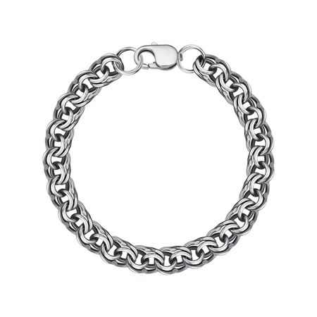 Серебряный браслет ручного плетения Бисмарк с чернением 6000₽