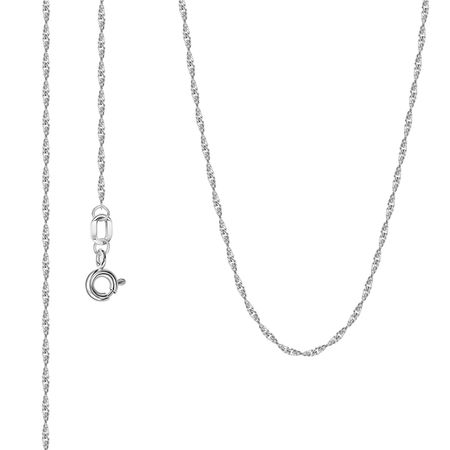 Золотая полновесная цепочка Сингапур с родированием 52840₽