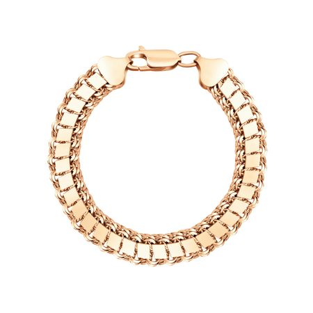 Золотой пустотелый браслет Дракон с алмазной гранью 210410₽