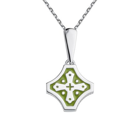 Серебряная подвеска с эмалью и родированием 2220₽