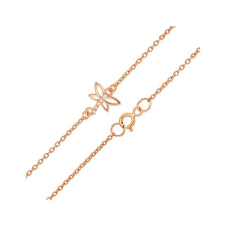 Серебряный браслет с фианитами и позолотой 600₽