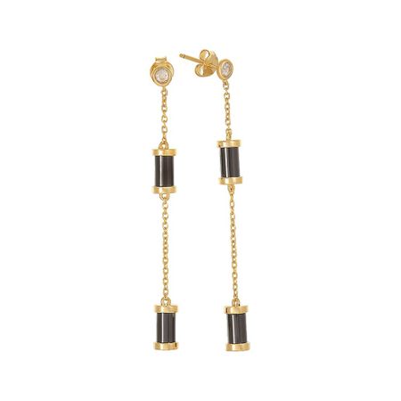 Серьги-пусеты из серебра с керамикой и фианитами 2990₽