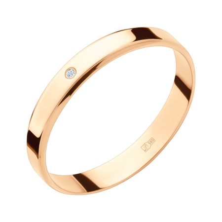 Золотое обручальное кольцо с бриллиантом 30990₽