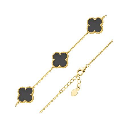 Серебряный браслет с пластиком и позолотой 6410₽