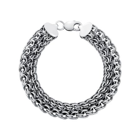 Серебряный браслет ручного плетения Дракон с чернением 22790₽