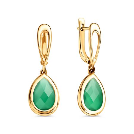 Золотые серьги с агатами 59990₽