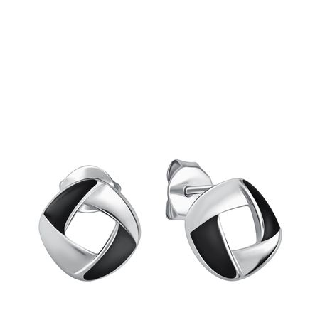 Серебряные серьги с эмалью и родированием 1390₽