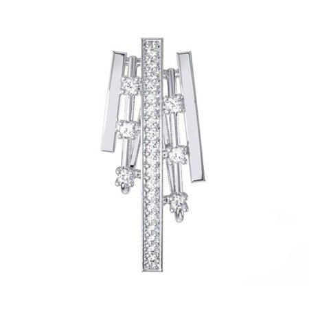 Серебряная подвеска с фианитами и родированием 1190₽