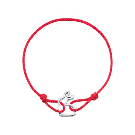 Браслет красная нить с серебряной вставкой 650₽