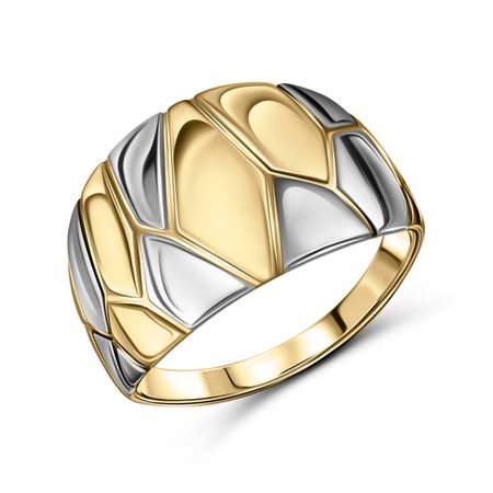 Серебряное кольцо с позолотой и родированием 1290₽