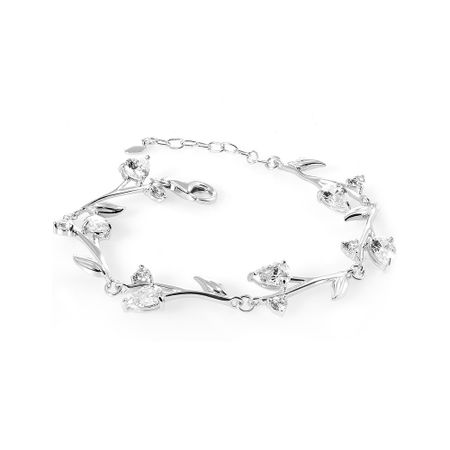 Серебряный браслет с фианитами и родированием 6750₽