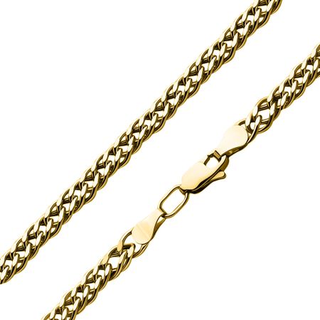 Серебряный полновесный браслет Двойной ромб с позолотой 880₽